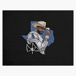 Dak Prescott Dallas Cowboy T-Shirt Jigsaw Puzzle