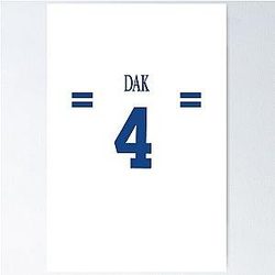 Dak Prescott Jersey Poster