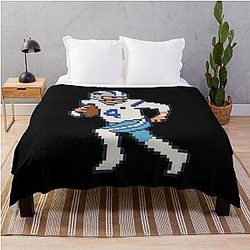 Dak Prescott Quarterback Pixel Sprint T-Shirt Throw Blanket