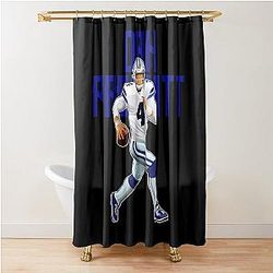 Dak Prescott Scrambles Bold Shower Curtain