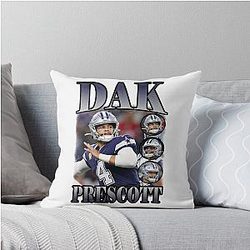 BOOTLEG DAK PRESCOTT T-Shirt Throw Pillow