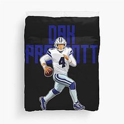 Dak Prescott Scrambles Bold Duvet Cover