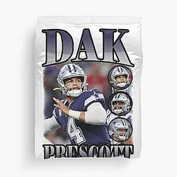 Bootleg Dak Prescott T Shirt Duvet Cover