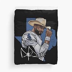 Dak Prescott Cowboys T Shirt Duvet Cover
