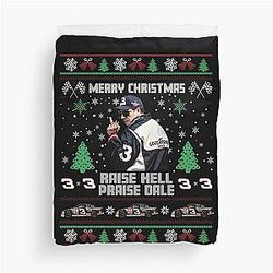 Merry Christmas Praise Dale Earnhardt Duvet Cover