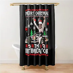Dale Earnhardt Merry Christmas The Intimidator Shower Curtain