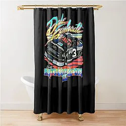 Vintage Dale Earnhardt NASCAR Racing Shower Curtain