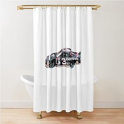 Dale Earnhardt Race Car Shower Curtain
