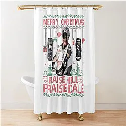 Dale Earnhardt Raise Hell Praise Dale SR Christmas Shower Curtain