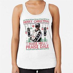 Dale Earnhardt Raise Hell Praise SR Christmas Racerback Tank Top