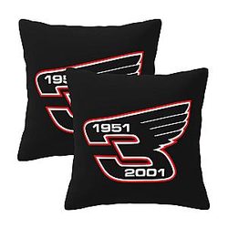 Dale Earnhardt Sr Throw Pillow Cover Set of 2 Couch Bed Sofa Pillow Cases 12"X12"