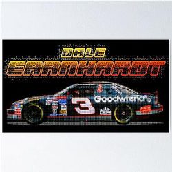 Dale Earnhardt Pixel Art Poster