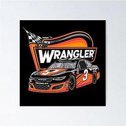 Dale Earnhardt Wrangler Poster