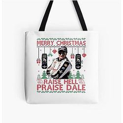 Dale Earnhardt Raise Hell Praise Dale SR Christmas All Over Print Tote Bag