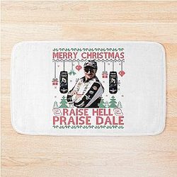 Dale Earnhardt Raise Hell Praise Christmas Bath Mat