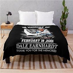 In Memory of Dale Earnhardt Throw Blanket