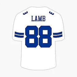 CeeDee Lamb Dallas Cowboys Sticker