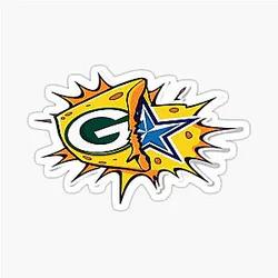 Vintage Green Bay Packers vs Dallas Cowboys Rivalry Sticker