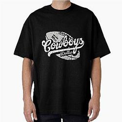 Dallas Cowboys Retro Football Fan Art By Merch Perfect Gift for You and Friends Oversized T-Shirt