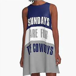 Sundays are for the Cowboys A-Line Dress