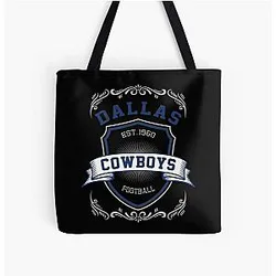 Art Dallas Cowboys All Over Print Tote Bag