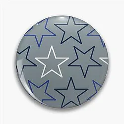 Dallas Cowboys Pin with Gray Background Pattern