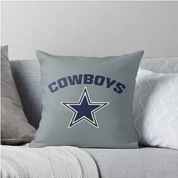 A Mouse and a Bird Walking on Mars Dallas Cowboys Throw Pillow