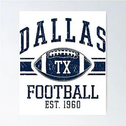 Vintage Dallas Cowboys Texas Sport Gift Poster
