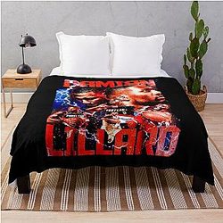 Damian Lillard Trailblazers Throwblanket