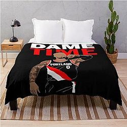 It's Dame Time Damian Lillard Throw Blanket