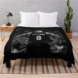 Damian Lillard Black Throw Blanket