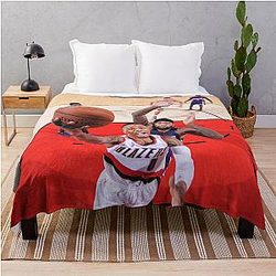 Damian Lillard Illustration Throw Blanket