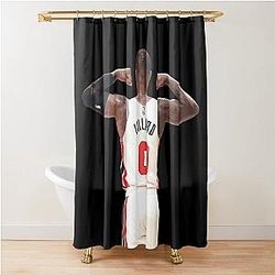 Damian Lillard Basketball Three Point God Shower Curtain
