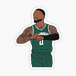 Damian Lillard Milwaukee Celebration Sticker