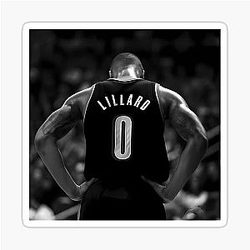 Damian Lillard Black Sticker