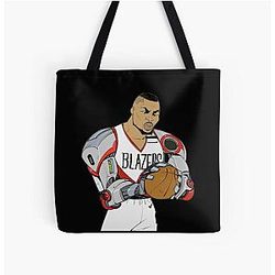 Damian Lillard Dame Time All Over Print Tote Bag