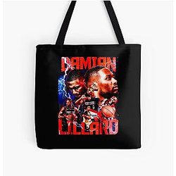 Damian Lillard Trail Blazers All Over Print Tote Bag