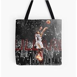 Fun art Damian Lillard All Over Print Tote Bag