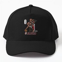 Damian Lillard Portland Trail Blazers Vector Art - Dame Time Baseball Cap