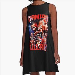 Damian Lillard Trail Blazers A-Line Dress