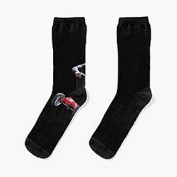 Damian Lillard Riding a Little Red Car Socks