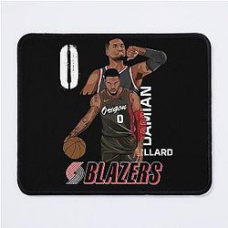 Damian Lillard Portland Trail Blazers Vector Art - Dame Time Mouse Pad