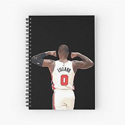 Damian Lillard Basketball Three Point God Spiral Notebook