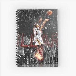 Fun Art Damian Lillard Spiral Notebook