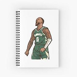 Damian Lillard Celebration Spiral Notebook