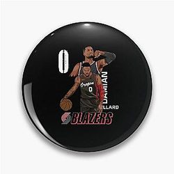 Damian Lillard Portland Blazers Vector Art - Dame Time Pin