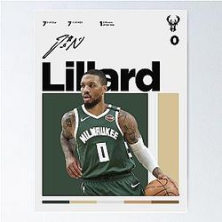 Damian Lillard Bucks Poster