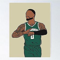 Damian Lillard Milwaukee Celebration Poster