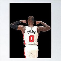 Damian Lillard Basketball Three Point God Poster