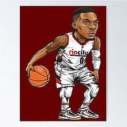 Damian Lillard Art Chibi Poster